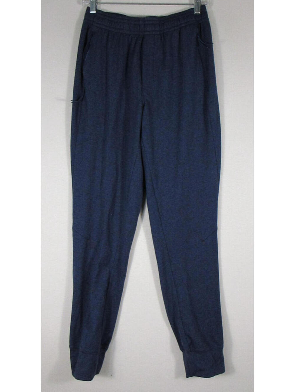 Gaiam Mens Jogger Pants Drawstring Waist Skinny Leg Mid Rise Pockets Size S Blue